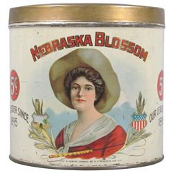 Nebraska Blossom Cigar Tin for 50 Cigars