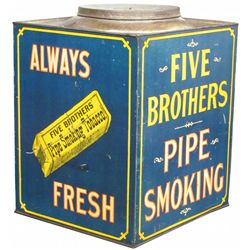 Five Brothers' Tobacco Tin Store Bin