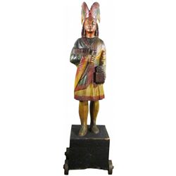 1880's Samuel Robb Carved Cigar Store Indian