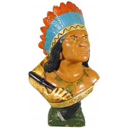 Iroqoi Chalkware Indian Bust