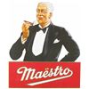 Image 1 : Maestro Cigars Die Cut Cardboard Easel Back Sign