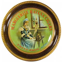 Marguerite Havana Cigars Self Framed Tin Sign