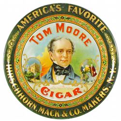 Tom Moore Cigars Tin Serving Tray