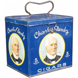 Charles Denby Cigars Lunch Pail Tin