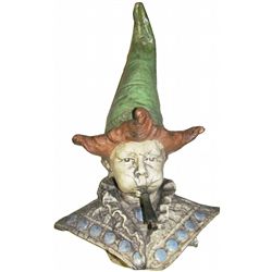 Cigar Store Outdoor Stone Bust, "Jester"