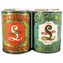 Pair of Sterling Tobacco Store Tins
