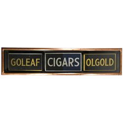 Gold Leaf-Old gold Cigars Shadow Box Sign