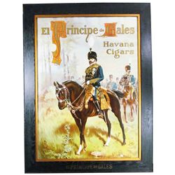 El Principe de Gales Havana Cigars Paper Sign