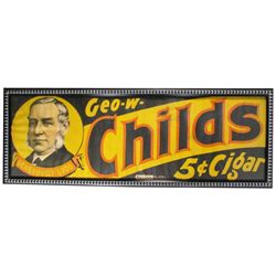 Geo. W Child's Cigars Paper Sign