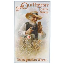 Old Honesty Plug Tobacco Paper Sign