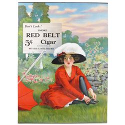 Red Belt Cigar Paper Sign