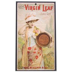 Virgin Leaf Fine Cut Tobacco Cardboard Sign
