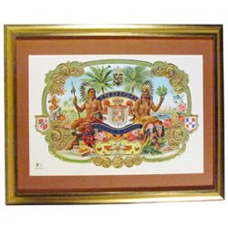 Indigo Cigars "Cigar Label" Paper Sign