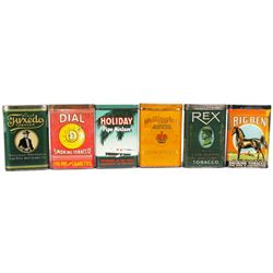 Lot of Six Tobacco Pocket Tins