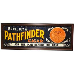 Pathfinder Cigars Embossed Tin Sign