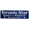 Image 1 : Toronto Star Daily-Weekly Heavy Porcelain Sign