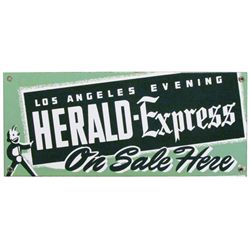 Los Angeles Evening Herald-Express Porcelain Sign