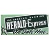 Image 1 : Los Angeles Evening Herald-Express Porcelain Sign