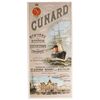 Image 1 : Extremely Rare Cunard Cruise Ship Lines Paper Sign