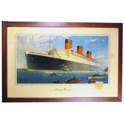 Cunard White Star Queen Mary Cardboard Poster