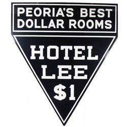 Hotel Lee $1.00 Rooms Porcelain Sign