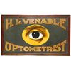 Image 1 : H.L. Venable Optometrist Reverse Glass Sign
