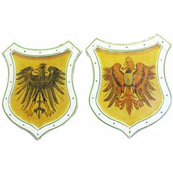 Pair of Carnival Canvas Sheilds