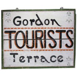 Gordon Tourists Terrace Outdoor Wood Sign