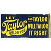 Image 1 : "Let Taylor Tailor You" Porcelain Flange Sign