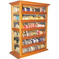 Six Tier Oak Ribbon Cabinet