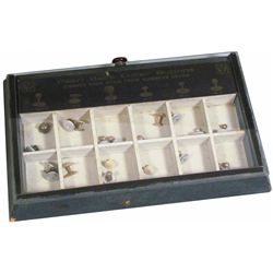Pearl Back Collar Button Store Display Case