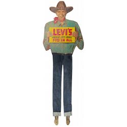 Levi Straus Cowboy Display with Denim Jeans