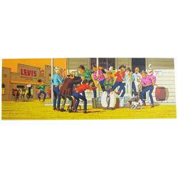 1965 Levi "Cor-Pix" Corrugated Paper Banner