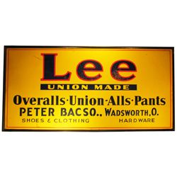 Lee Overalls Large Tin Sign