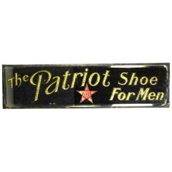 The Patriot Shoe For Men Reverse Glass Sign