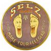 Image 1 : Selz Shoes Self Framed Tin String Hanger Sign