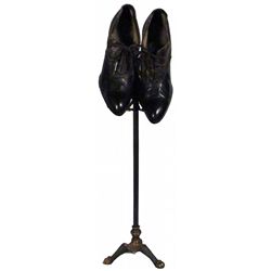 Country Store Cast Iron Shoe Display with shoes