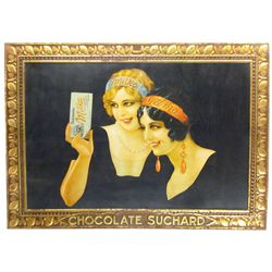 Suchard Chocolate Self Framed Embossed Tin Sign