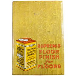 Chicago Varnish Company Self Framed Tin Sign