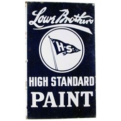 Lowe Brothers Paint Porcelain Flange Sign