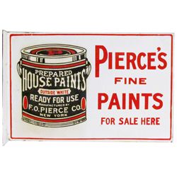 Pierce's Fine Paints Porcelain Flange Sign