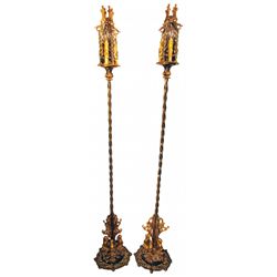 Pair of Funeral Parlor Floor Lamps