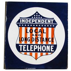 Independent Local & Long Distance Porcelain Sign