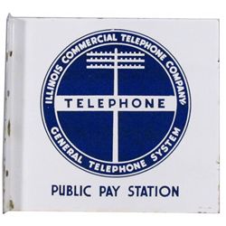 Illinois Commercial Telephone Porc. Flange Sign