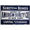 Image 1 : American Surety Co. Porcelain Sign