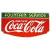 Image 1 : 1934 Coca Cola Fountain Service Porcelain Sign