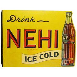 Drink Ice Cold Nehi Steel Flange Sign