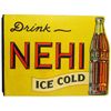 Image 1 : Drink Ice Cold Nehi Steel Flange Sign