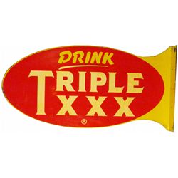 Drink Triple XXX Steel Flange Sign