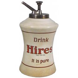 Hires Mae West Porcelain Syrup Dispenser